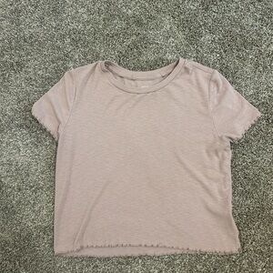 Aerie Dusty Pink Ribbed Top